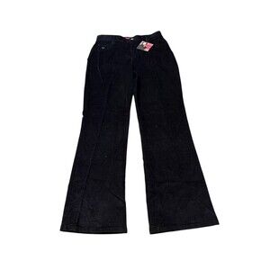 Gloria Vanderbilt Black Corduroy Flare Pants Womens Size 12 Y2K